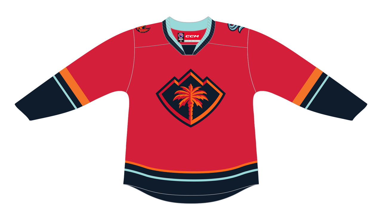 CCM Quicklite Coachella Valley Firebirds Premier Third Red Jersey