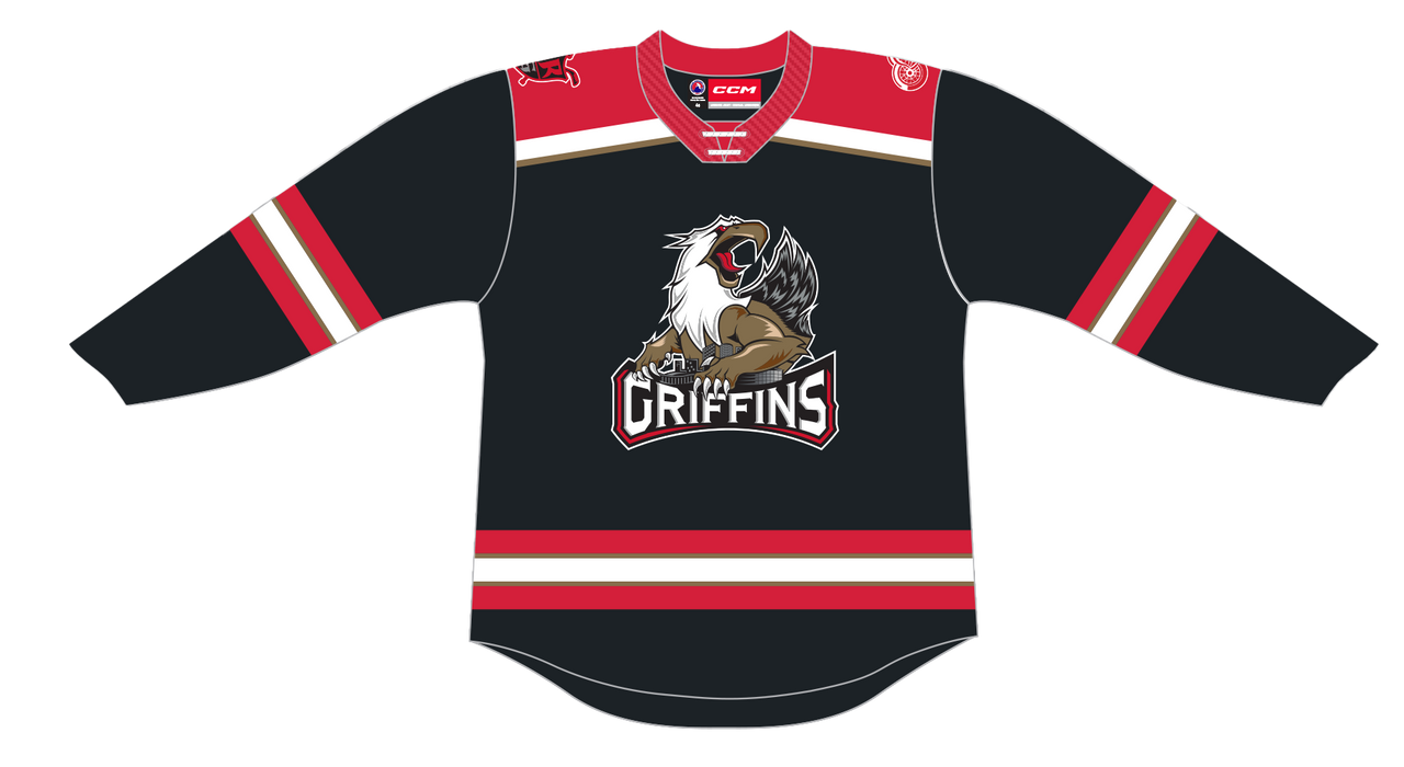 CCM Quicklite Grand Rapids Griffins Customized Premier Black Jersey