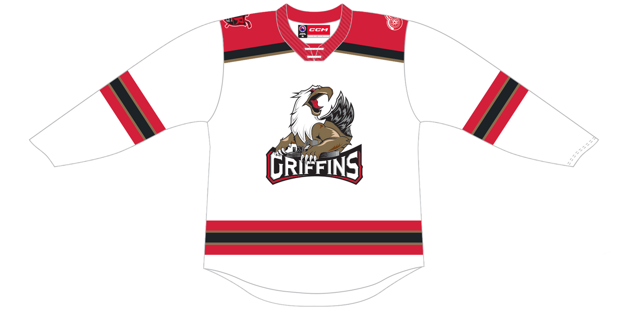 CCM Quicklite Grand Rapids Griffins Customized Premier White Jersey