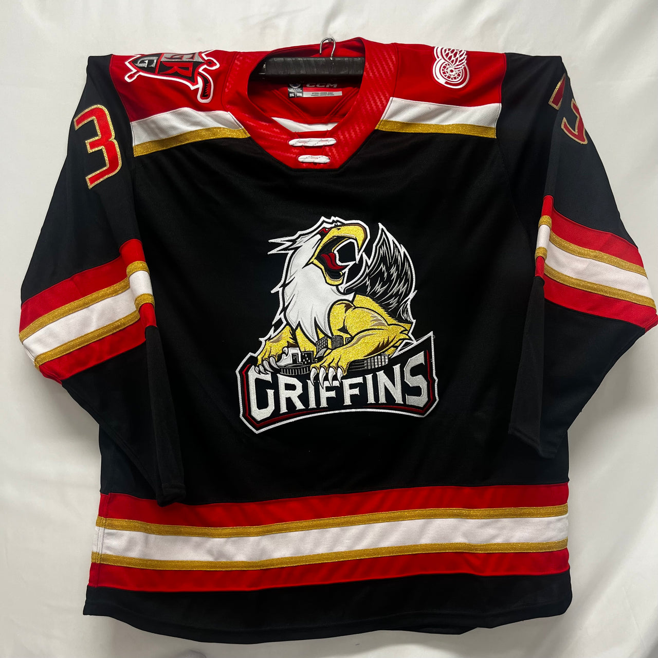 CCM Quicklite Grand Rapids Griffins Premier Black Jersey - #33 COSSA - XXL