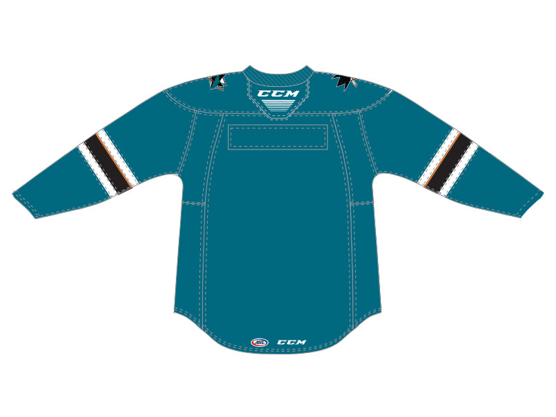 CCM San Jose Barracuda Adult Premier Teal Jersey (Clearance)