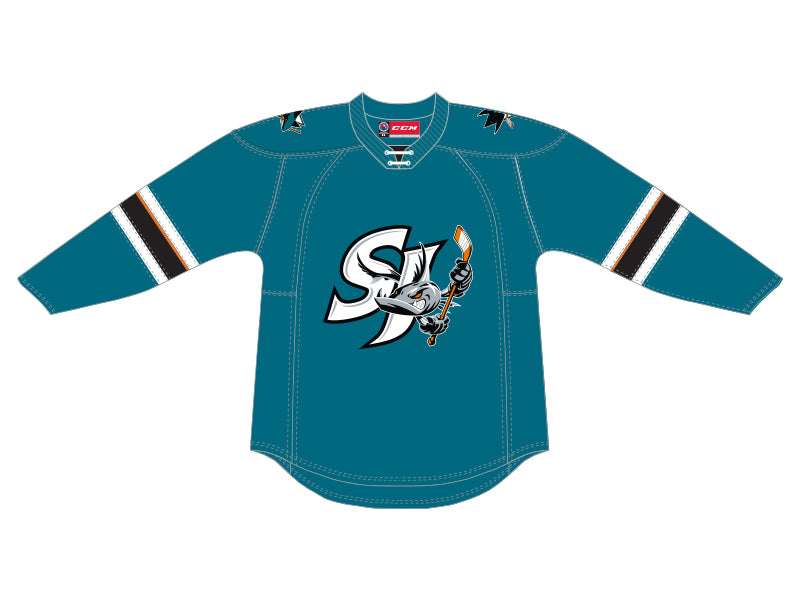 CCM San Jose Barracuda YOUTH Premier Teal Jersey (Clearance)