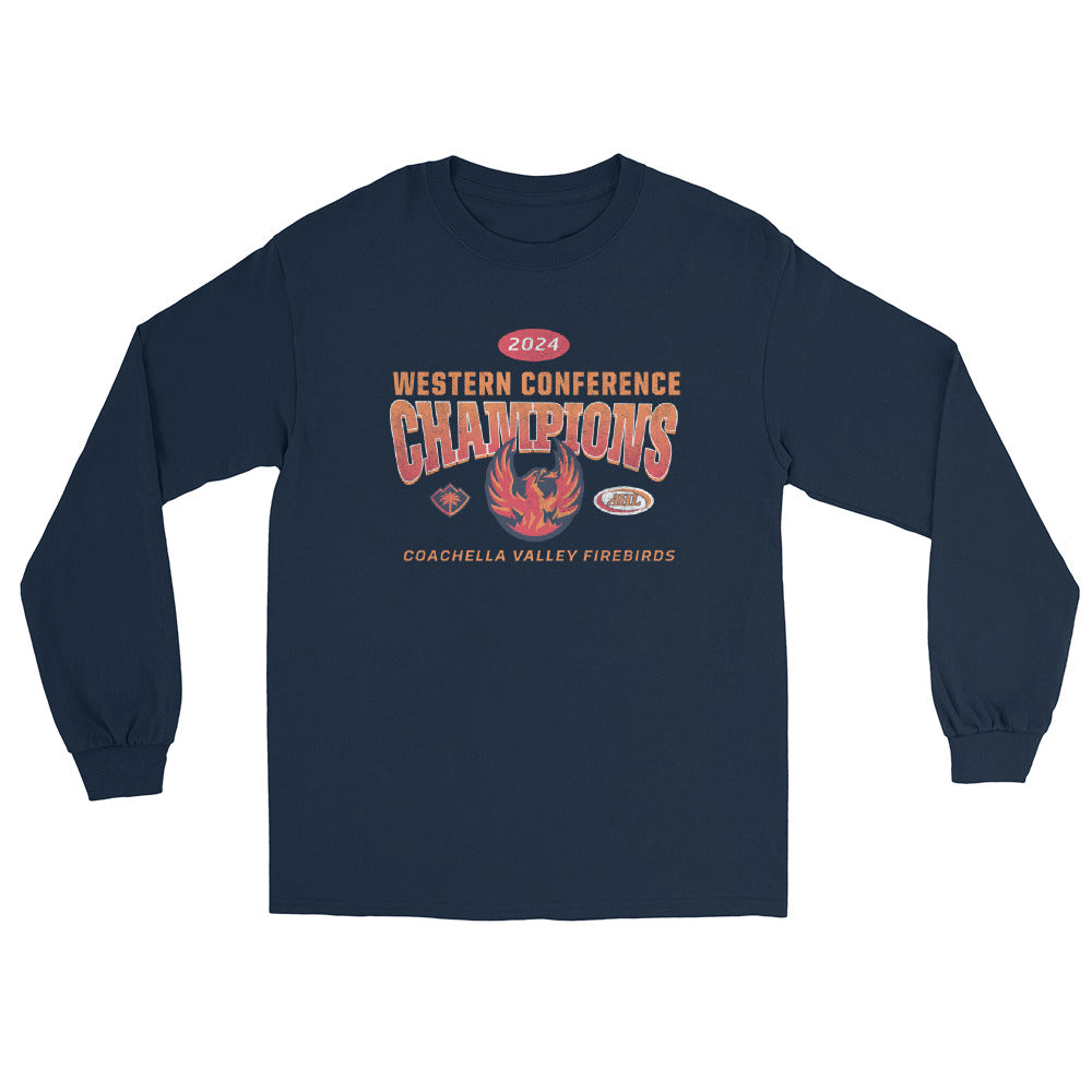 Coachella Valley Firebirds 2024 Western Conference Champions Adult Long Sleeve Tee