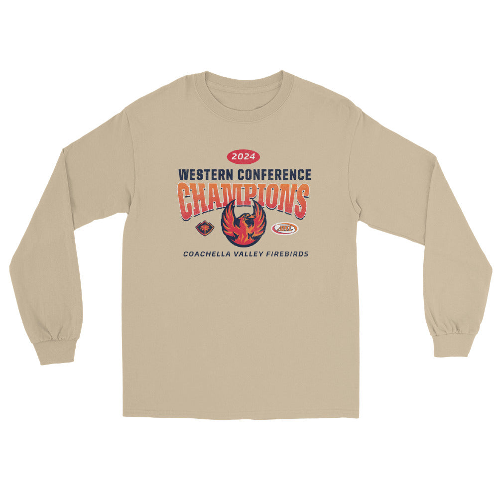 Coachella Valley Firebirds 2024 Western Conference Champions Adult Long Sleeve Tee