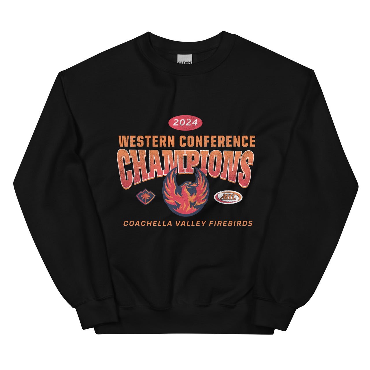 Coachella Valley Firebirds 2024 Western Conference Champions Adult Crewneck Sweatshirt