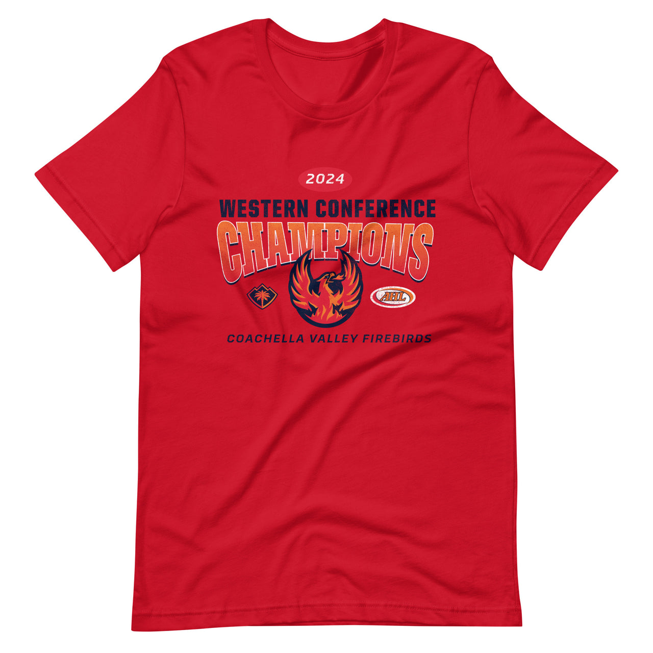 Coachella Valley Firebirds 2024 Western Conference Champions Adult Premium Short Sleeve T-Shirt