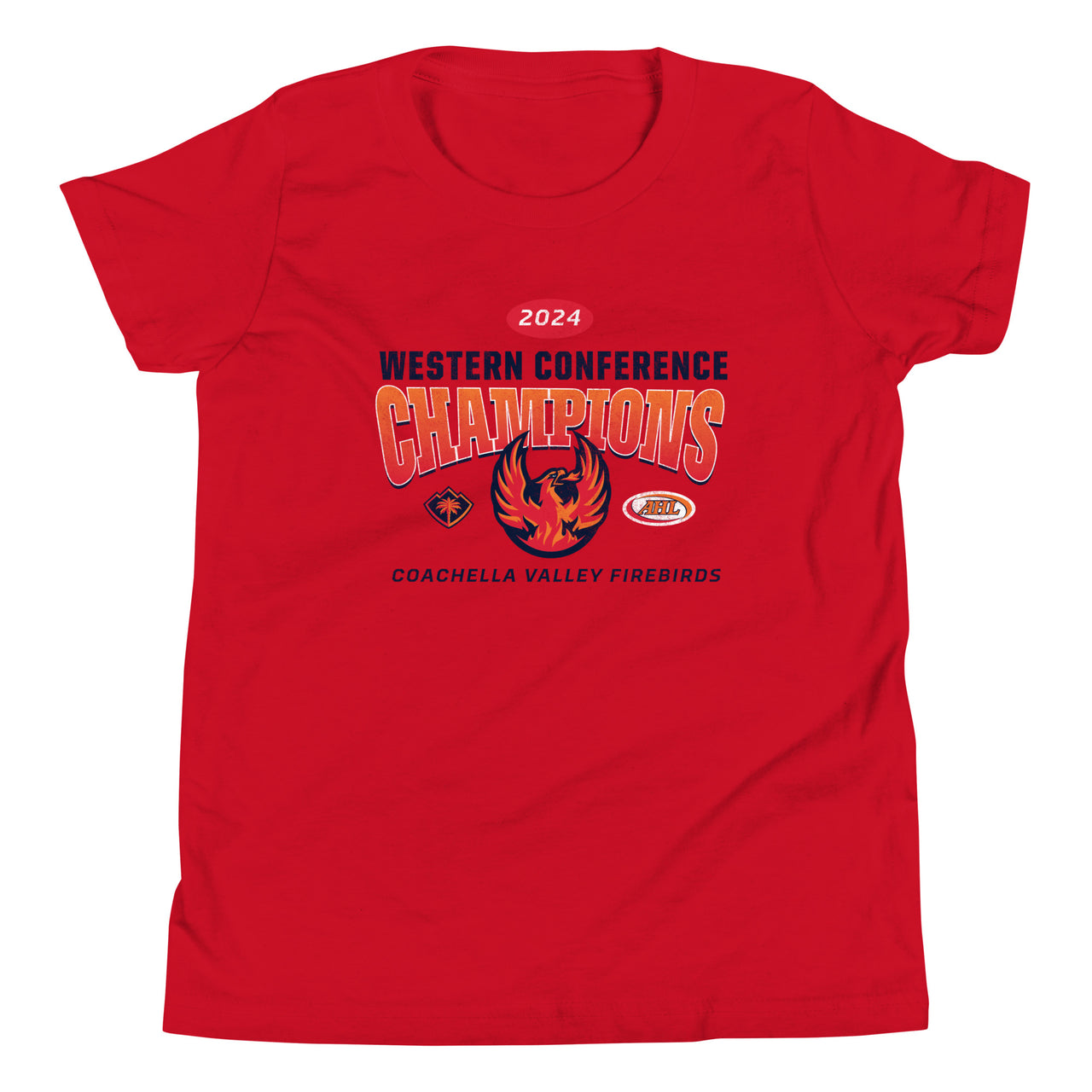 Coachella Valley Firebirds 2024 Western Conference Champions Youth Short Sleeve T-Shirt