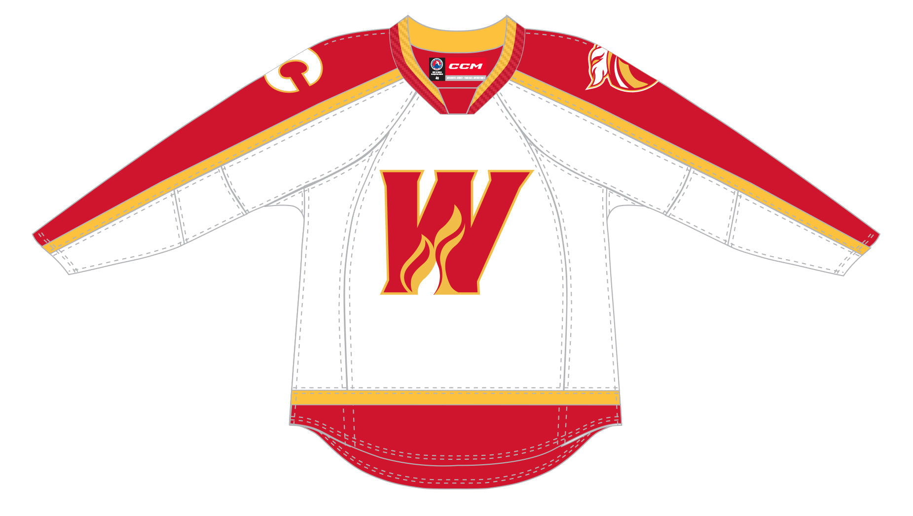 CCM Quicklite Calgary Wranglers Red Jersey
