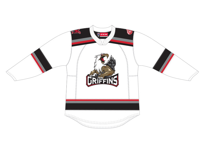 USED WHITE MEMPHIS RIVERKINGS HOCKEY JERSEY C.H.L. SIZE 58