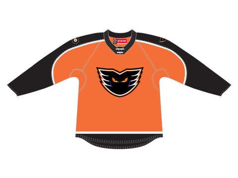 Lehigh Valley Phantoms Game Used Red Practice Jersey 56 DP16892