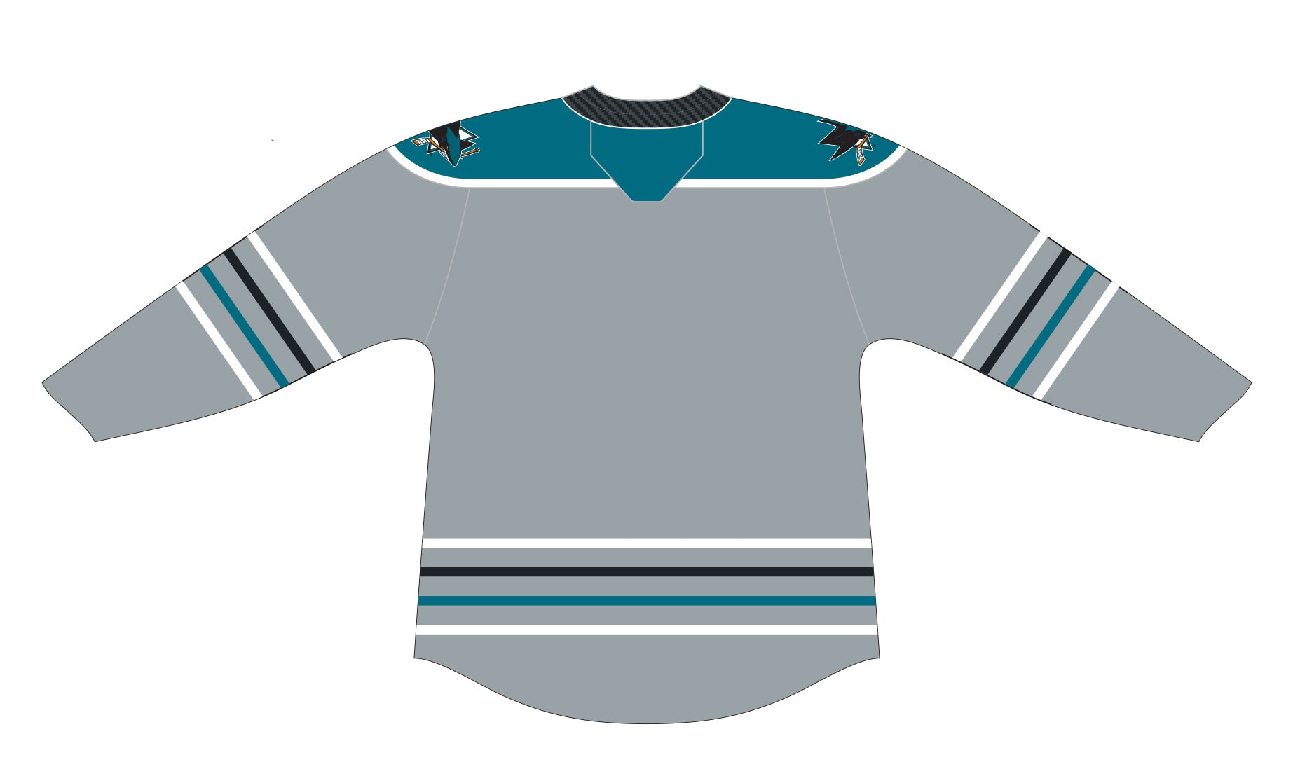 CCM Quicklite San Jose Barracuda Premier Third Gray Jersey