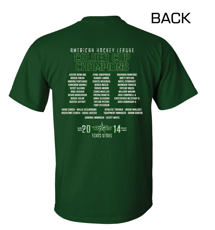 Texas Stars 2014 Calder Cup Champions Roster T-Shirt