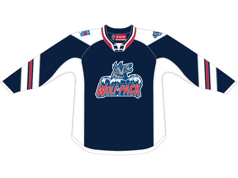 CCM Quicklite Hartford Wolf Pack Customized Premier Blue Jersey