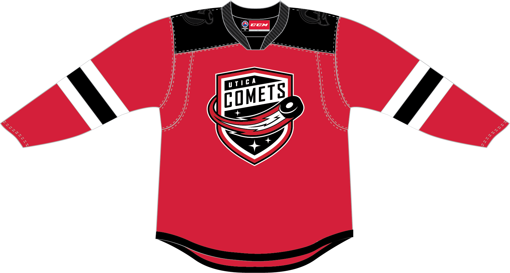 Personalise AHL CCM Quicklite Utica Comets Premier Red Jersey