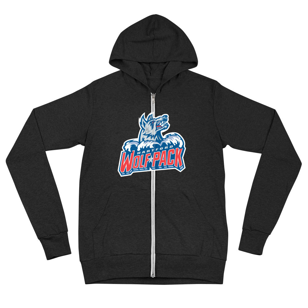 Hartford Wolf Pack Adult Primary Logo Full Zip Hoodie